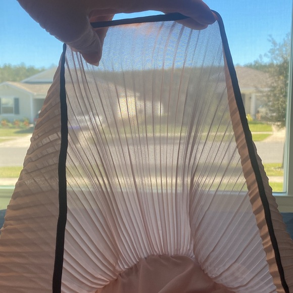 Worthington Two Tier Fully Lined Pink & Black Sheer Pleated Skirt - Picture 5 of 5